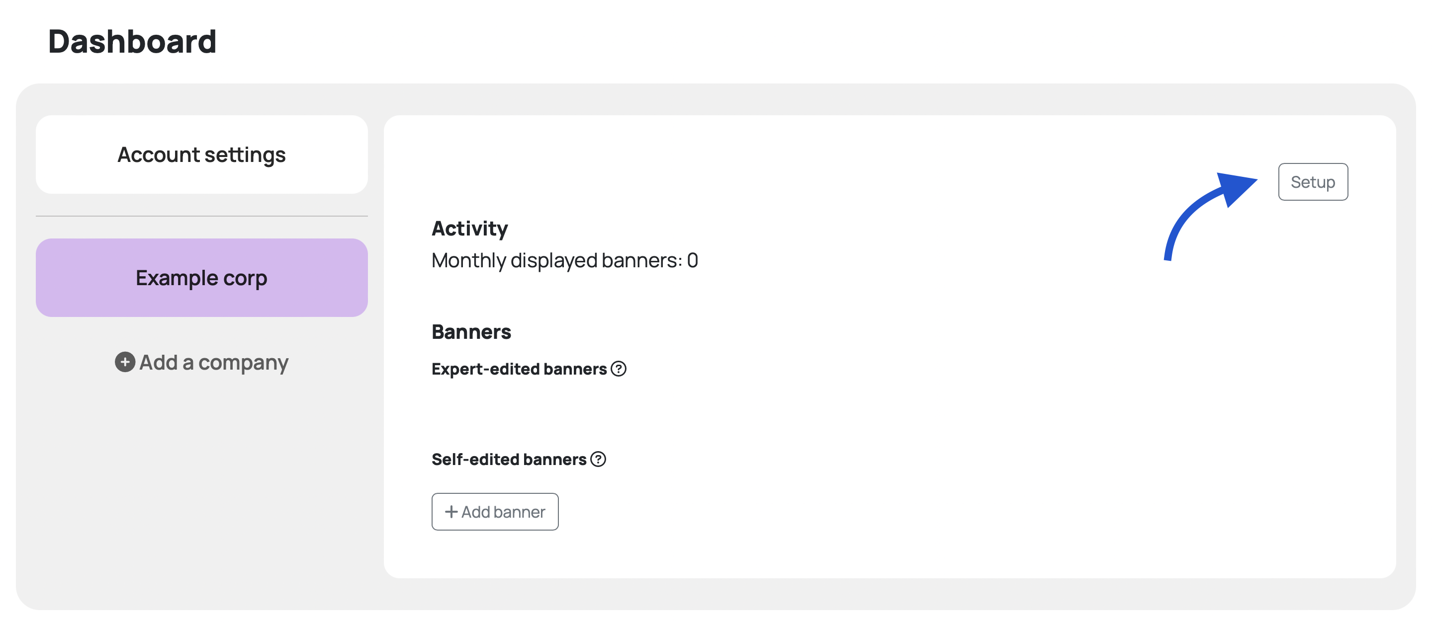 View of a company profile on the Citeway
      dashboard